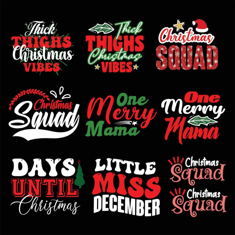 Weihnachten Zitat Design zum T-Shirt, Karten, Rahmen Kunstwerk, Taschen, Tassen, Aufkleber, Becher, Telefon Fälle, drucken usw. vektor