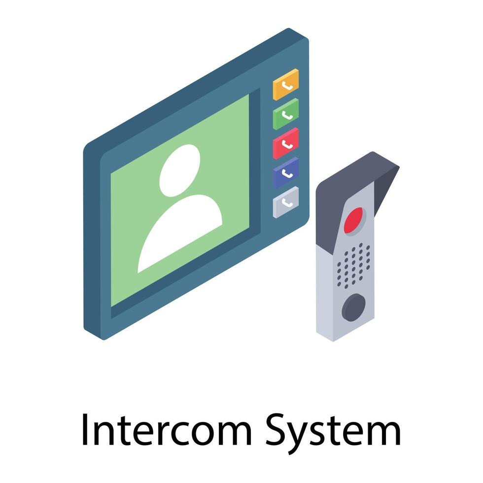 koncept för intercom-system vektor