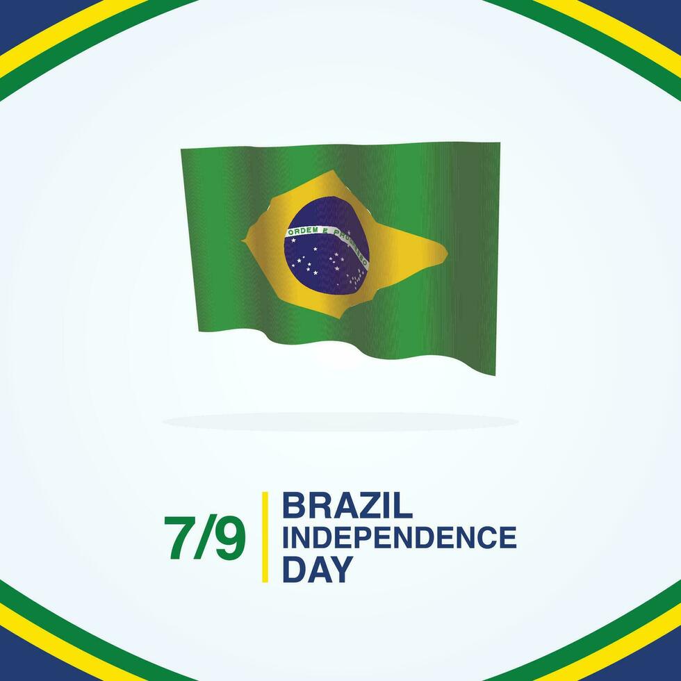 Brasilien Feier Brasilianer Unabhängigkeit Karneval festlich Süd Amerika Flagge Hintergrund feliz vektor