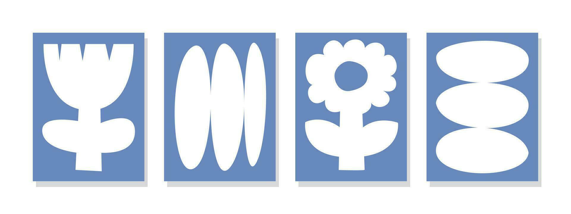 isolerat enkel blomma illustration på en blå bakgrund. design för vägg konst, täcker, tapeter, banderoller, flygblad, kort, affischer, och dekorationer. vektor