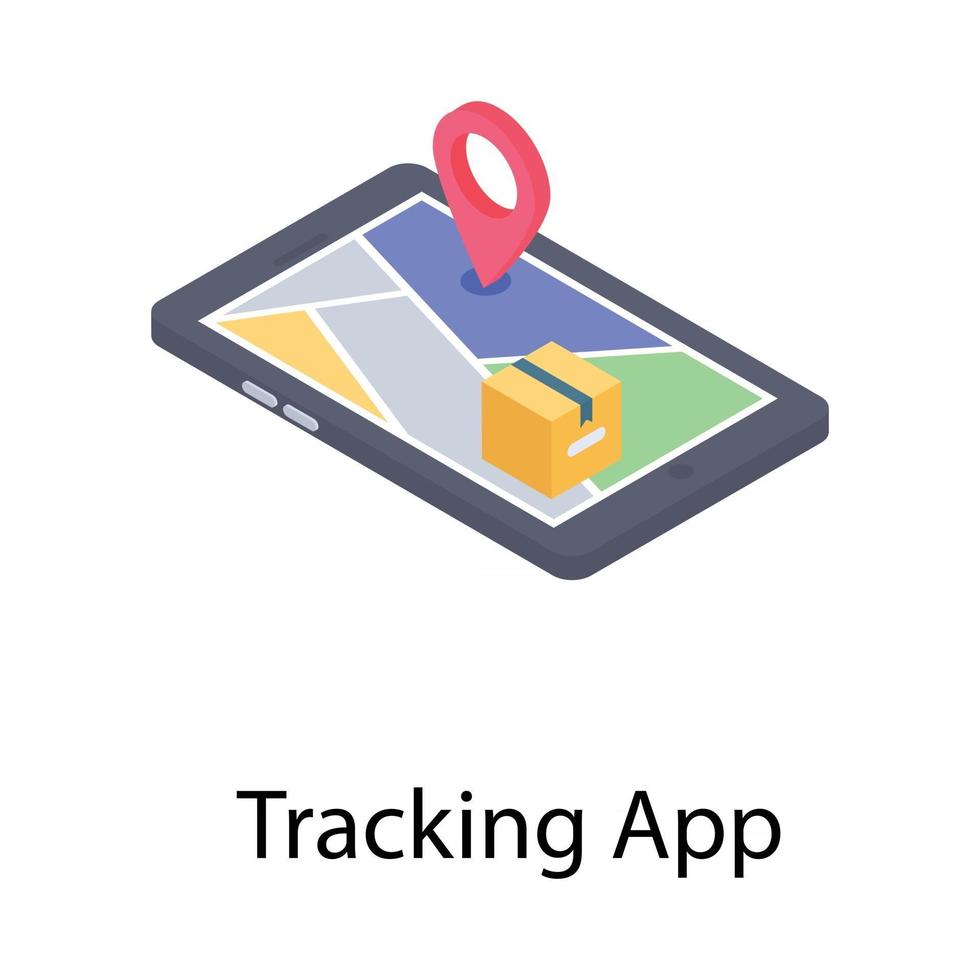 Tracking-App-Konzepte vektor