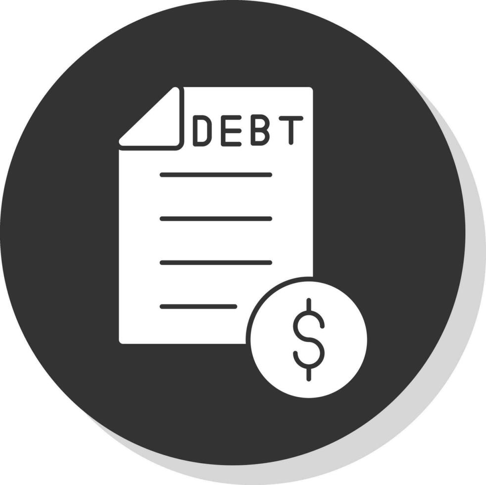 Schulden-Vektor-Icon-Design vektor