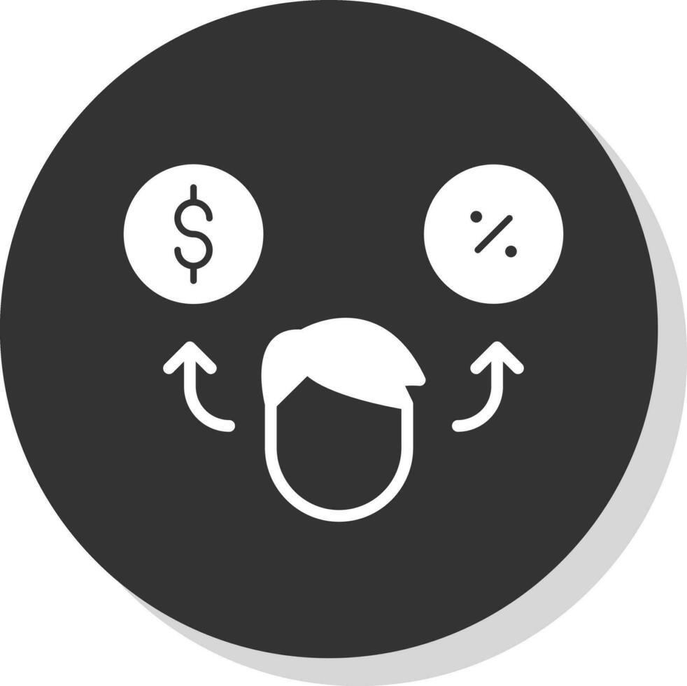 Schulden-Vektor-Icon-Design vektor
