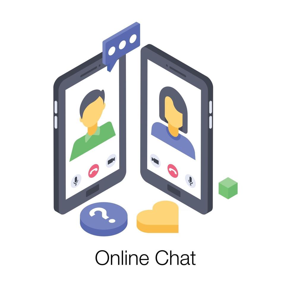 Online-Chat-Konzepte vektor