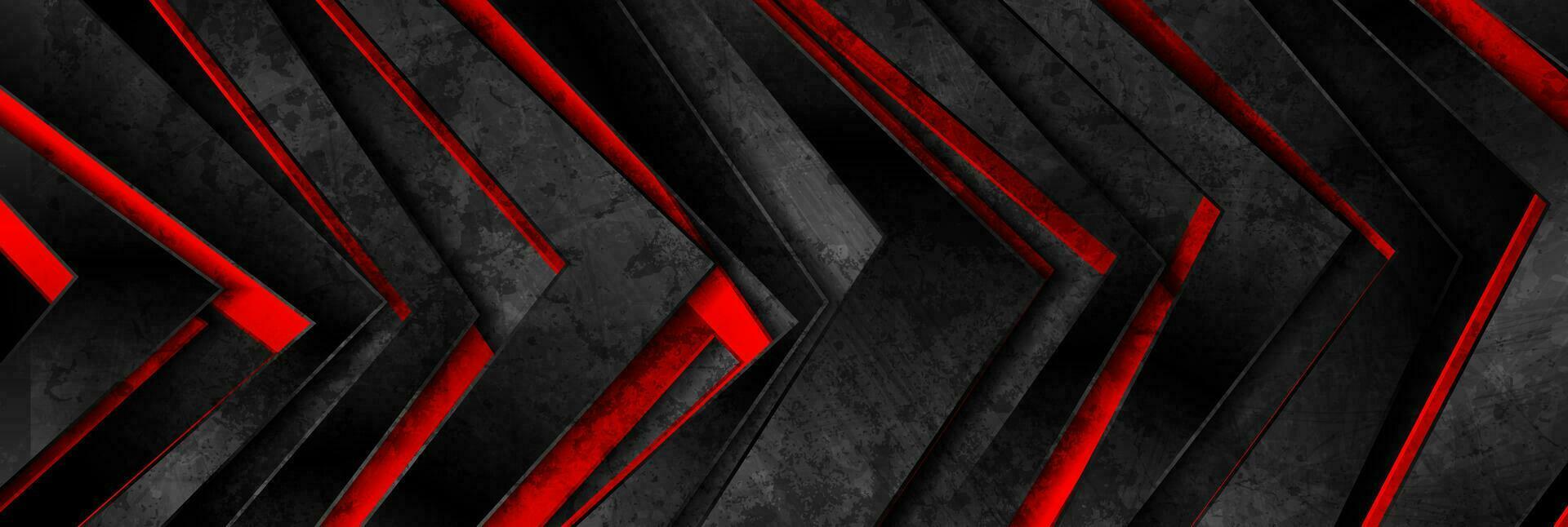 glänzend rot und schwarz Grunge Pfeile geometrisch Hintergrund vektor