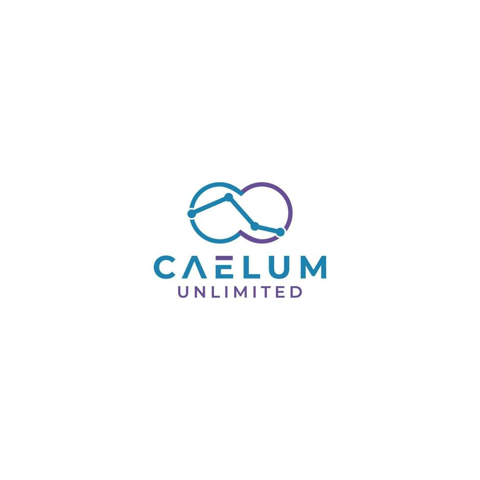 caelum obegränsat logotyp design vektor