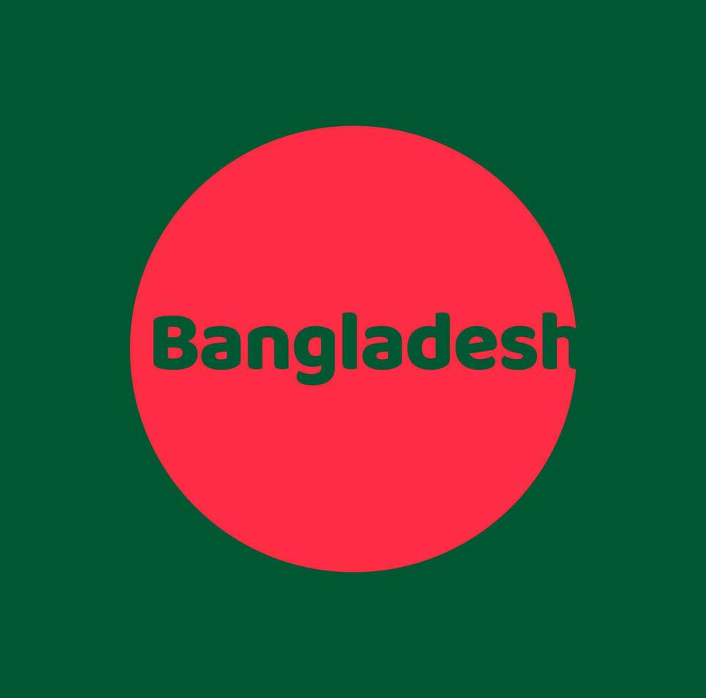 Bangladesch Typografie mit National Flagge Farben. vektor