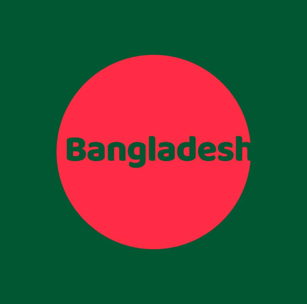 bangladesh typografi med nationell flagga färger. vektor