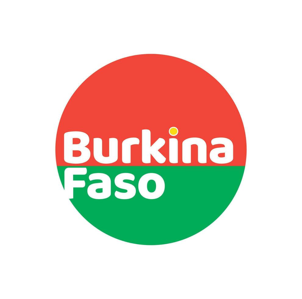 Burkina faso text med nationell flagga Färg. vektor