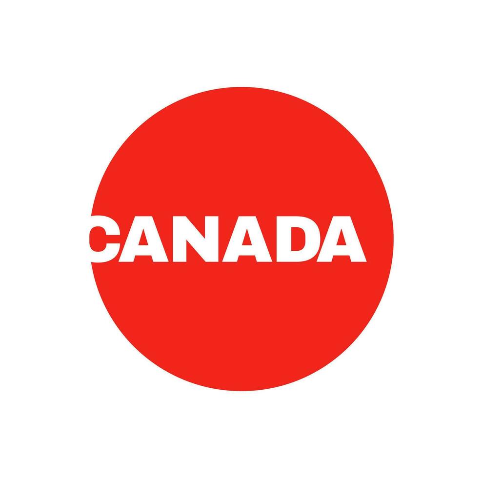 kanada Land namn typografi ikon med flagga Färg. vektor