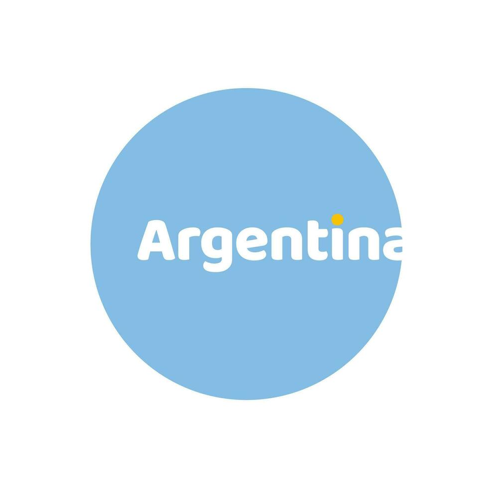 argentina Land namn typografi i en nationell flagga Färg. vektor