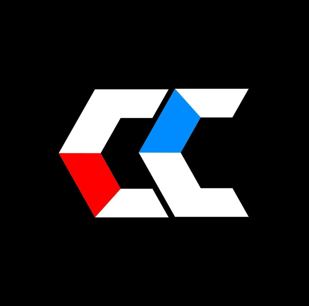 cc varumärke namn typografi monogram. vektor