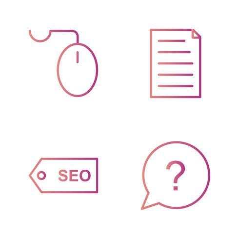 Satz von Vector SEO Search Engine Optimization Icons