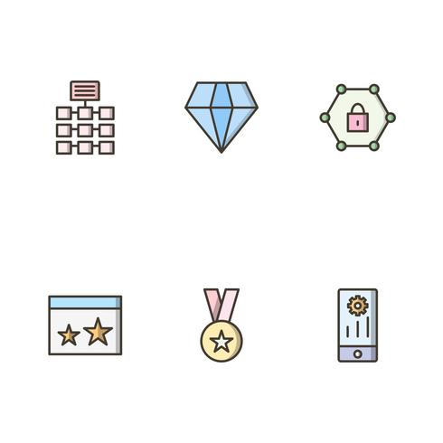 Satz von Vector SEO Search Engine Optimization Icons