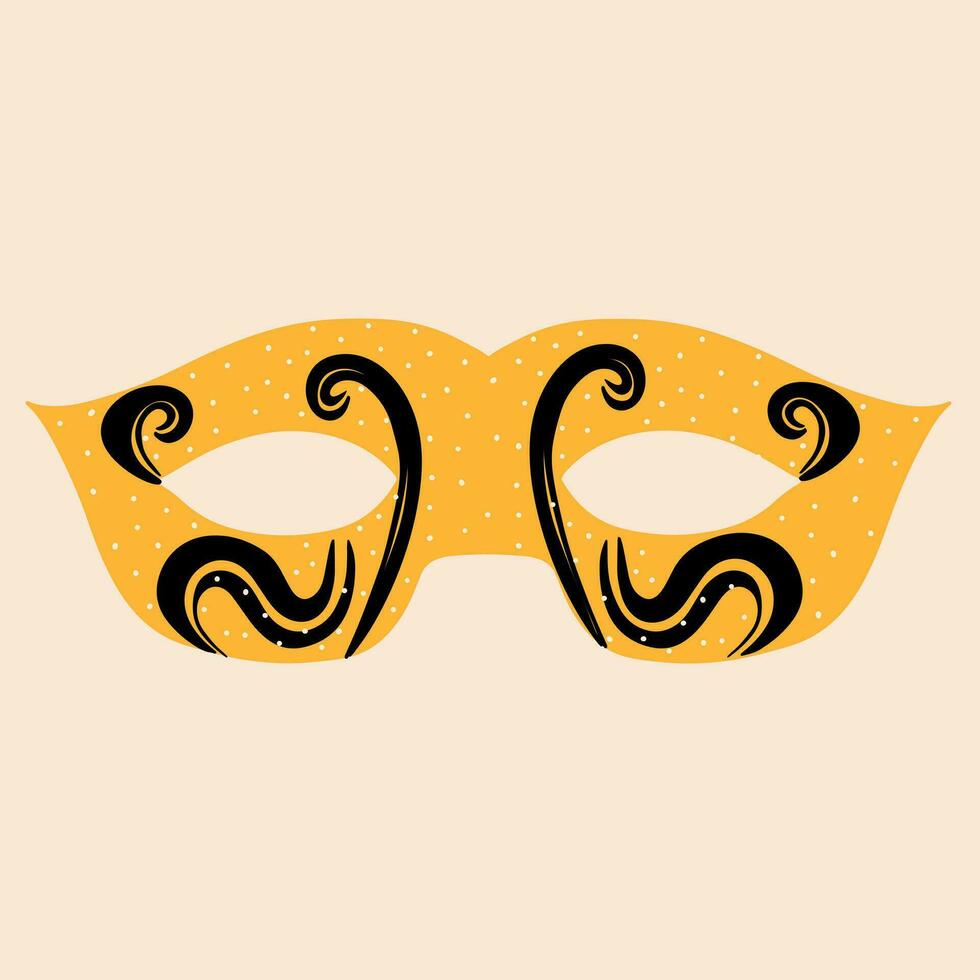 italiensk karneval mask. vektor illustration i hand dragen stil.