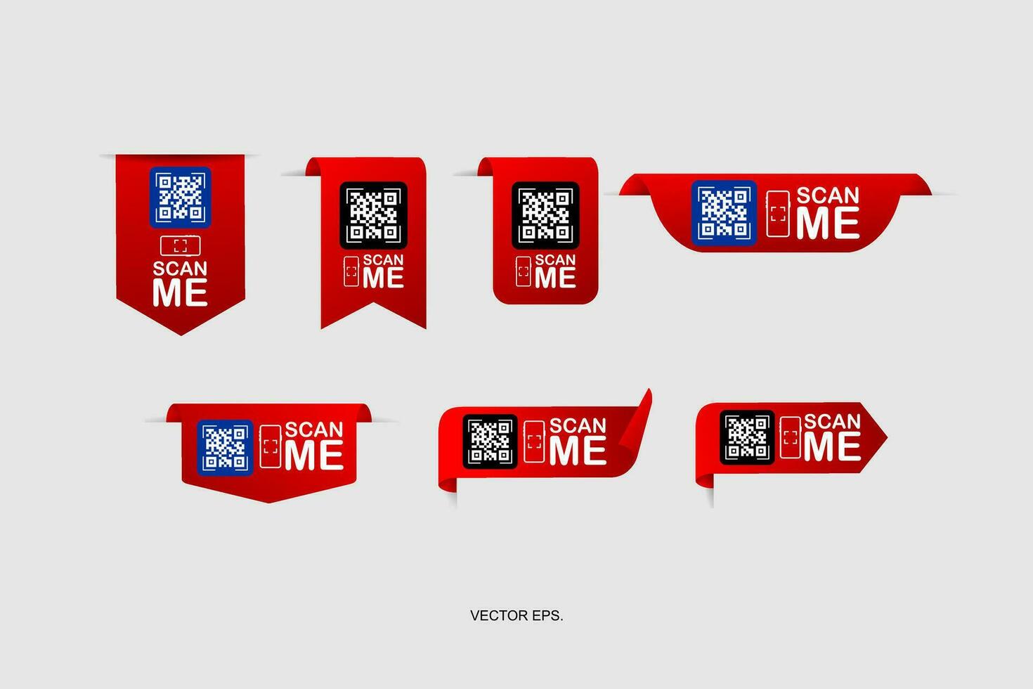 ein einstellen von qr Codes zum Sozial Medien vektor