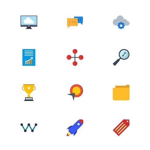 Satz von Vector SEO Search Engine Optimization Icons