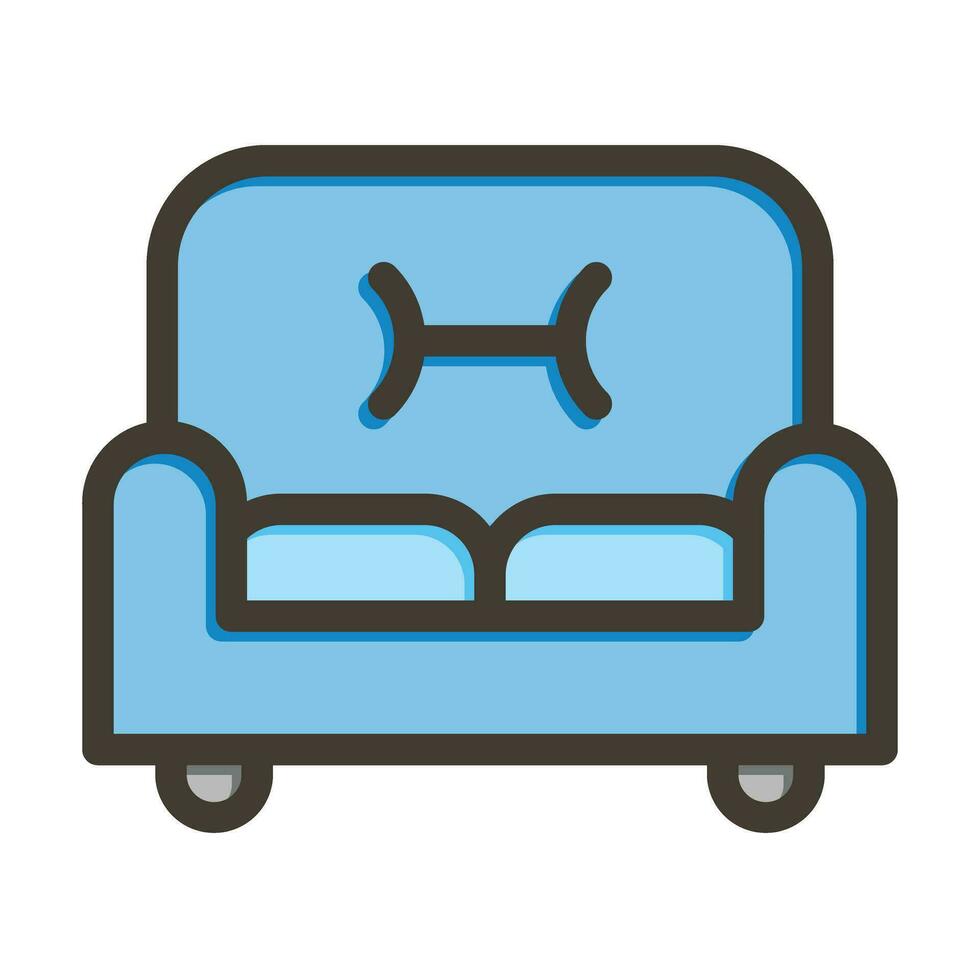 soffa vektor tjock linje fylld färger ikon för personlig och kommersiell använda sig av.