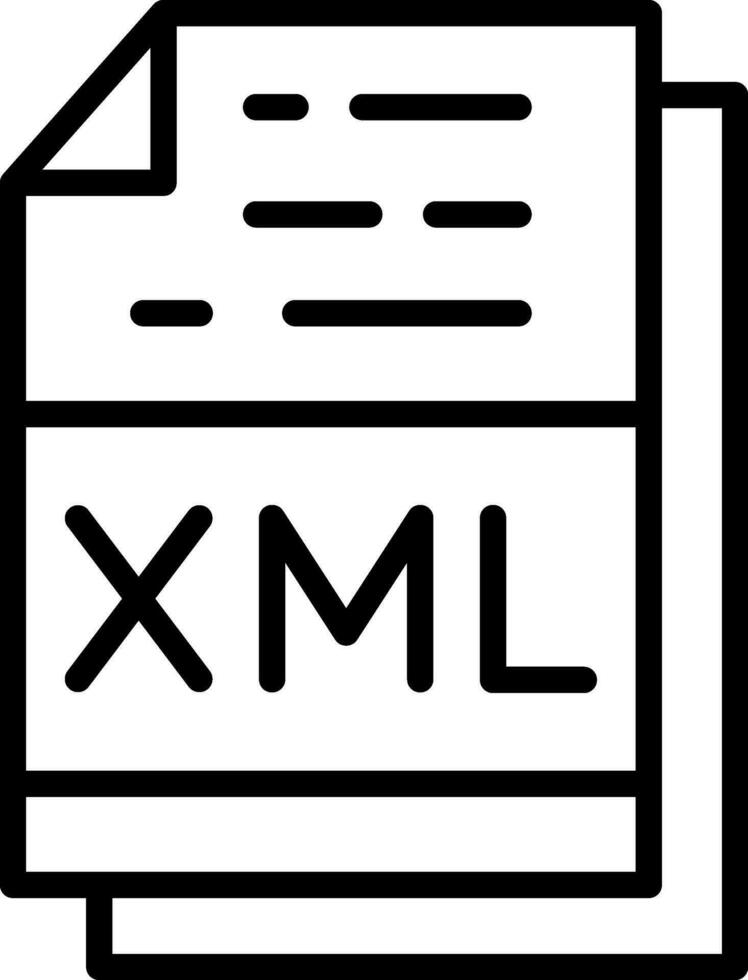 xml fil formatera vektor ikon design