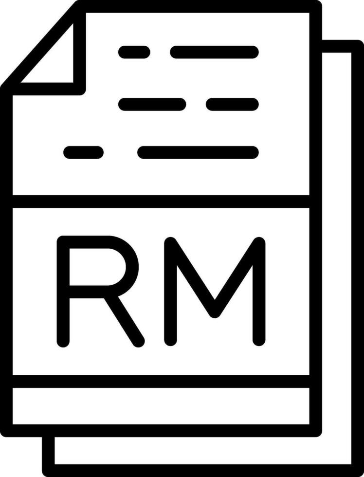 rm Datei Format Vektor Symbol Design