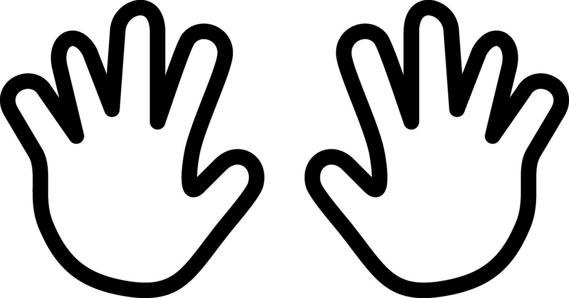 Hände-Vektor-Icon-Design vektor