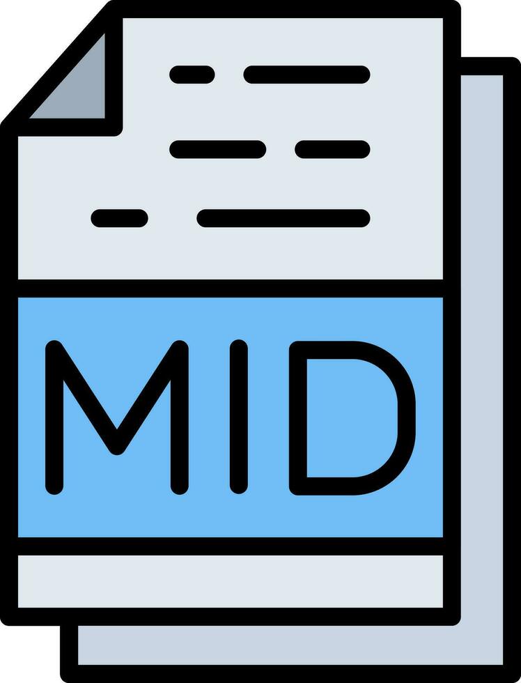 Mitte Datei Format Vektor Symbol Design