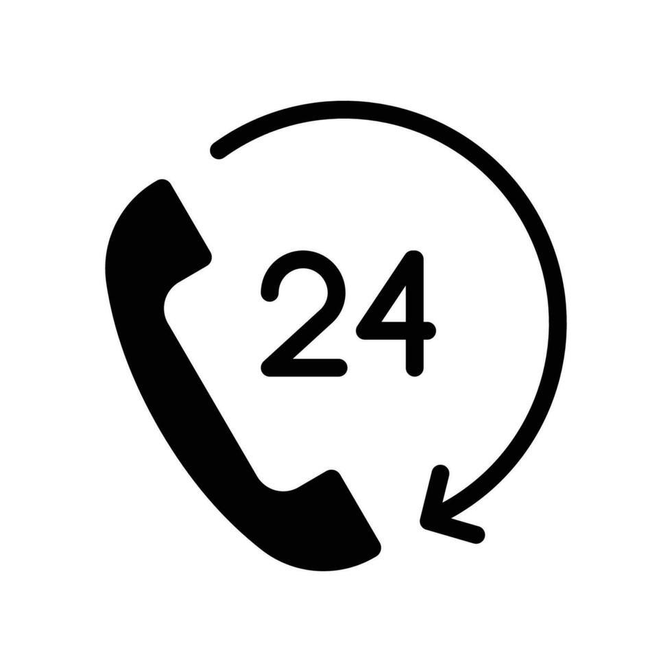 Kunde Unterstützung solide Symbol. Hilfe Linie Assistent, Klient Bedienung zum Benutzer Beratung. Anruf Center 24-7. Operator Hotline Unterstützung. Vektor Illustration Design auf Weiß Hintergrund. eps 10