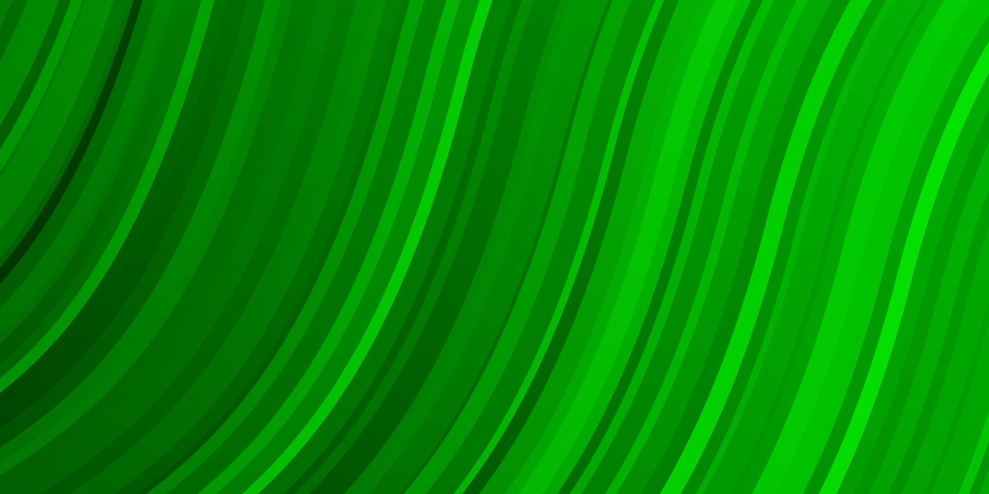 hellgrüne Vektorschablone mit gekrümmten Linien. vektor