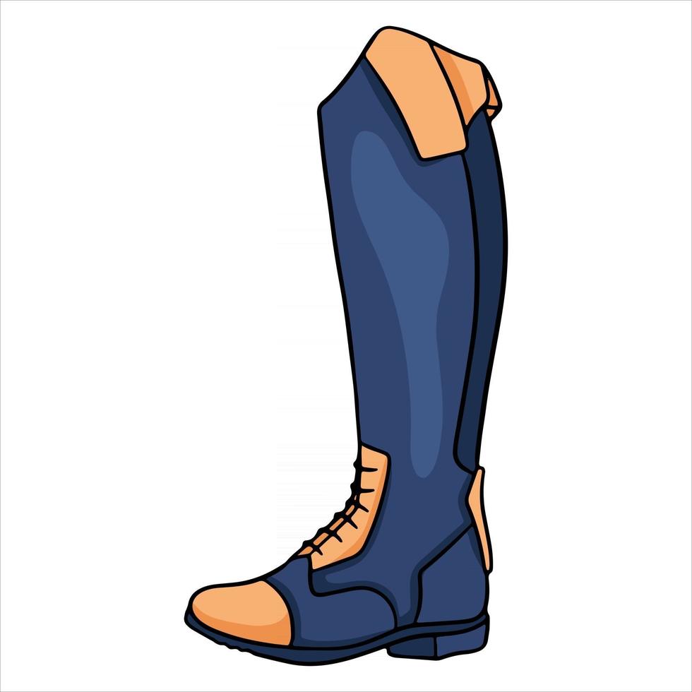 Outfit Reiterkleidung für Jockey Boots Illustration im Cartoon-Stil vektor