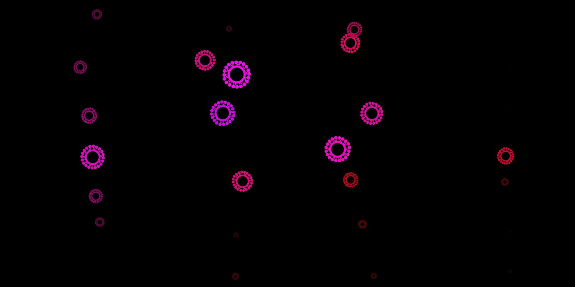 dunkelrosa Vektorbeschaffenheit mit Krankheitssymbolen. vektor