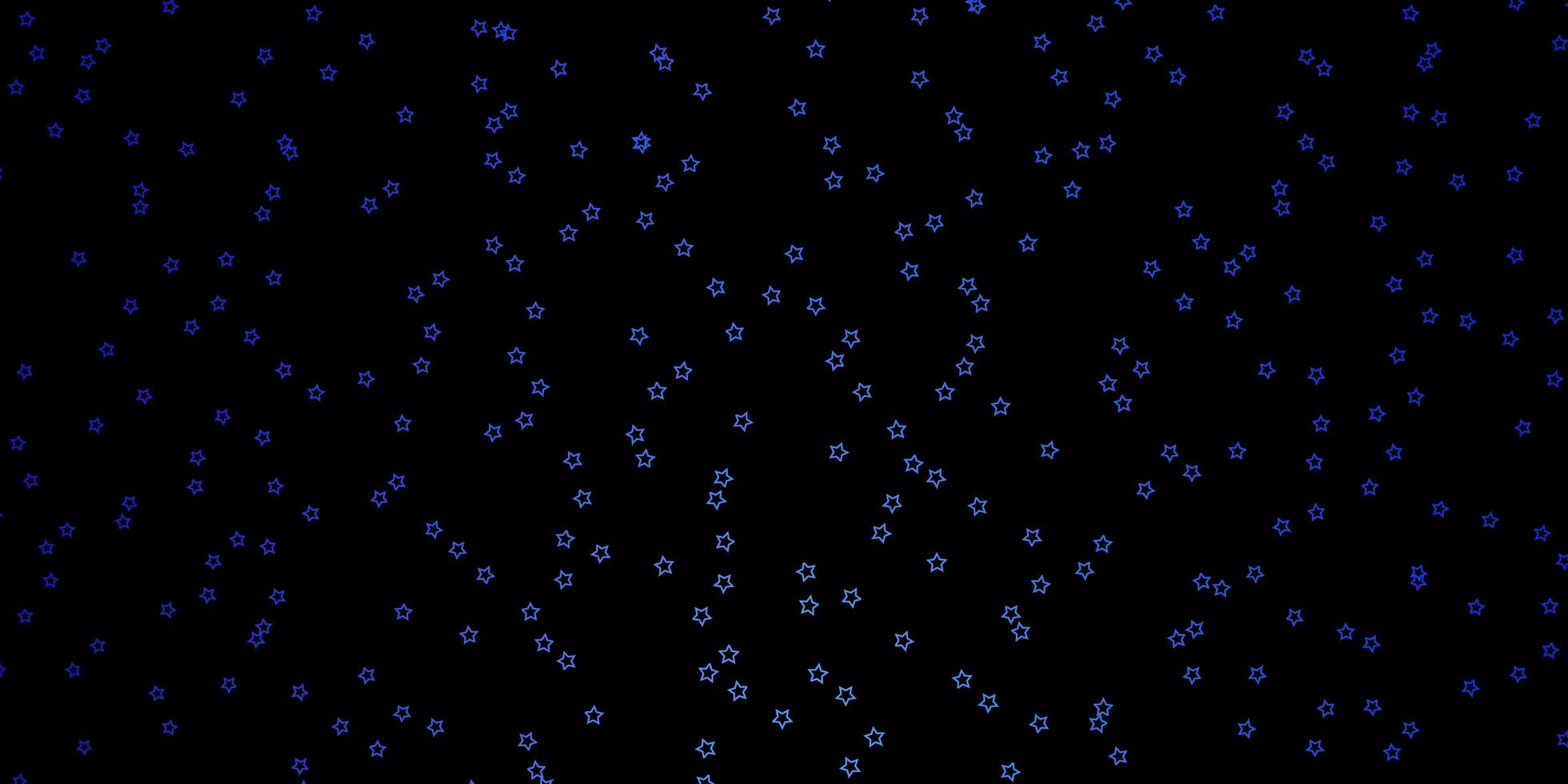 dunkelblaues Vektormuster mit abstrakten Sternen. vektor