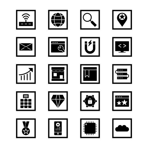 Satz von Vector SEO Search Engine Optimization Icons