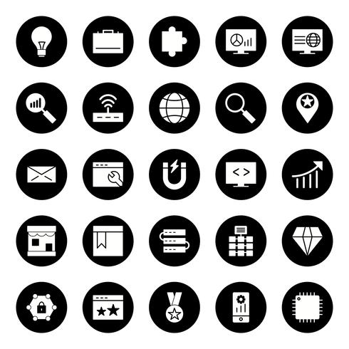 Satz von Vector SEO Search Engine Optimization Icons