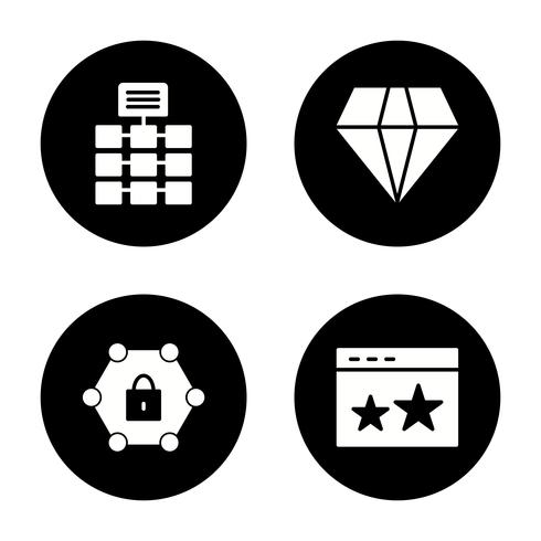 Satz von Vector SEO Search Engine Optimization Icons