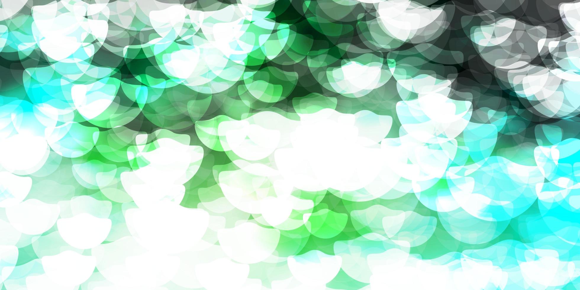 ljusblå, grön vektormall med cirklar. vektor
