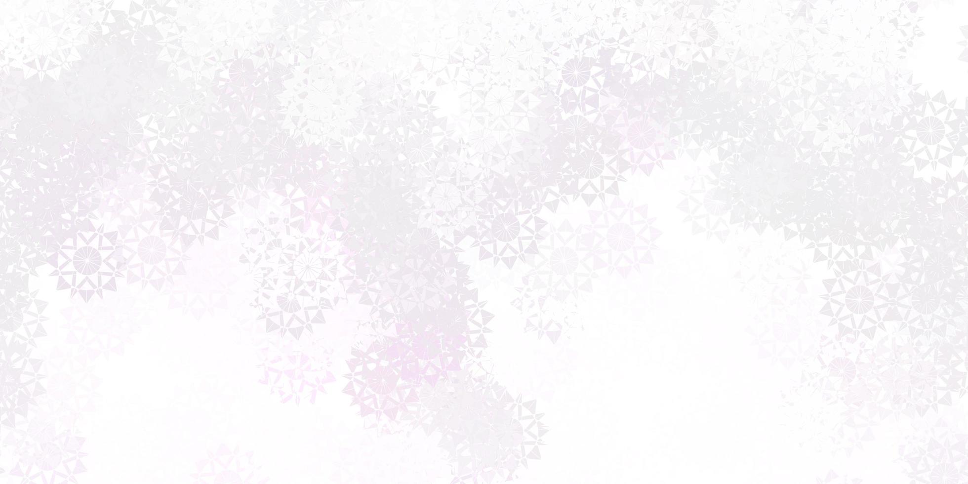 hellviolette Vektorschablone mit Eisschneeflocken. vektor