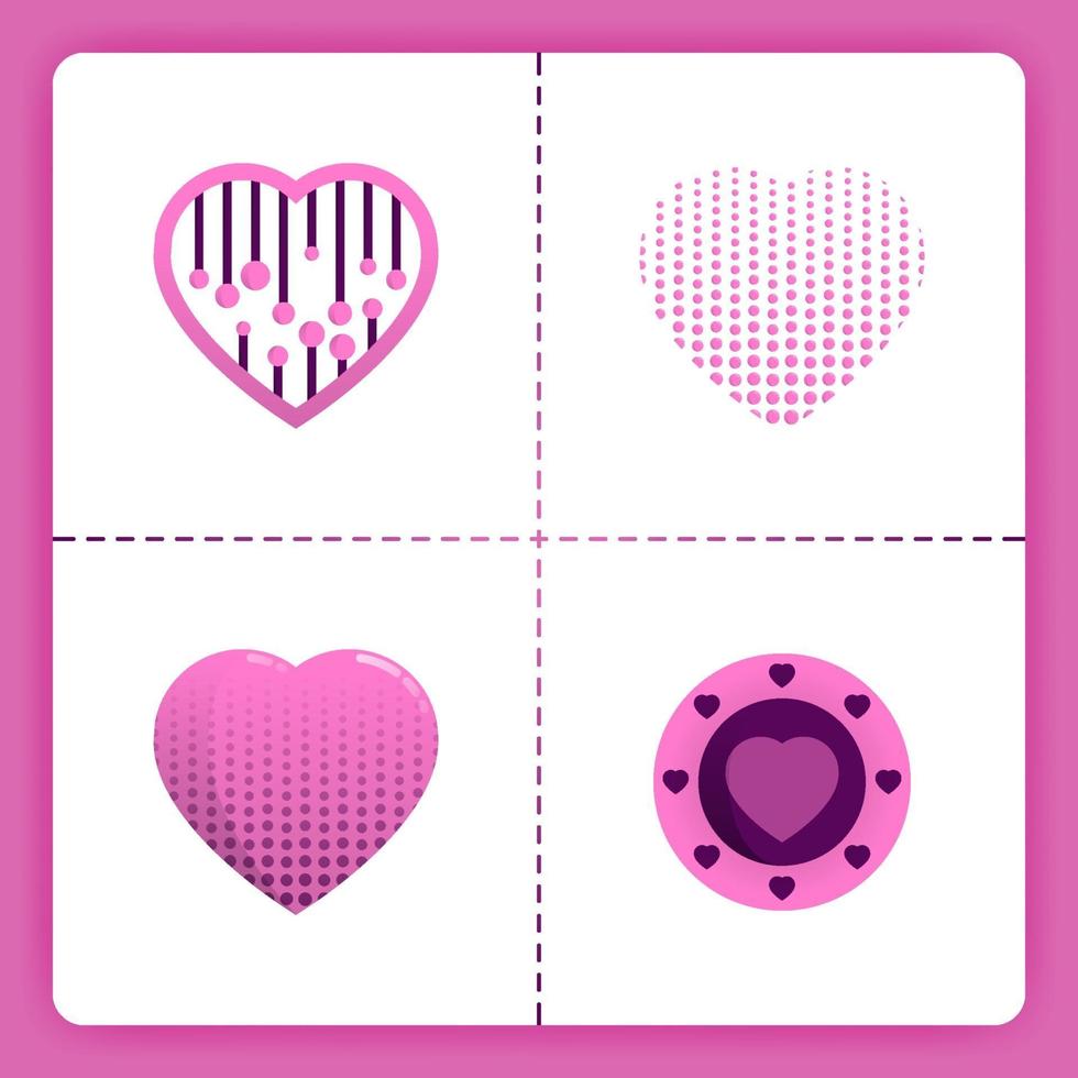 Liebeslogo mit Sprenkel- und Halbtonthema kann für Business-Romantik-Hochzeitsorganisator-Matchmaking-Agentureinladungen Valentinstag-Mädchensachen verwendet werden vektor