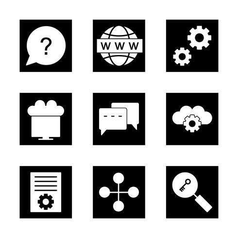 Satz von Vector SEO Search Engine Optimization Icons