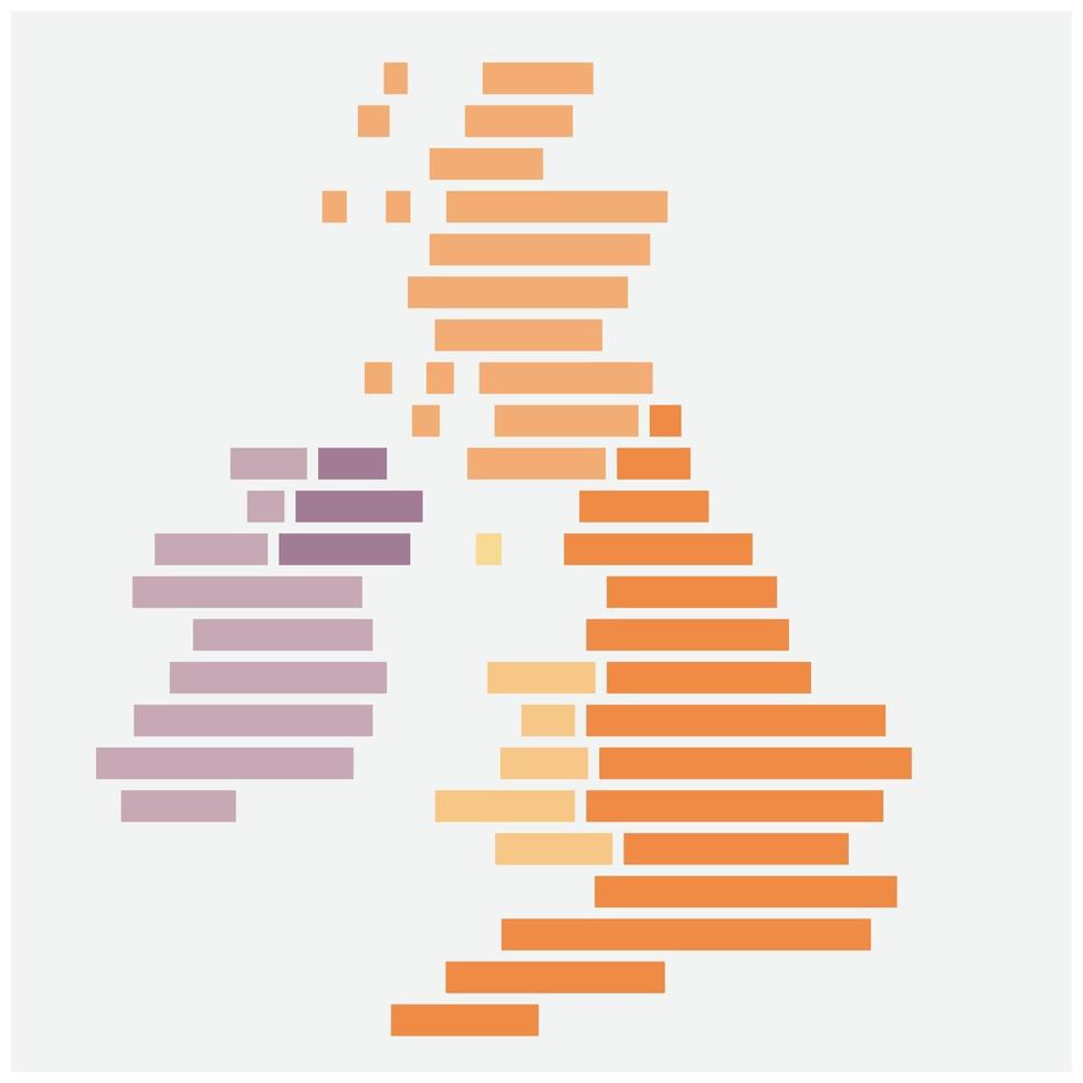 enkelhet modern abstrakt geometri Storbritannien karta. vektor