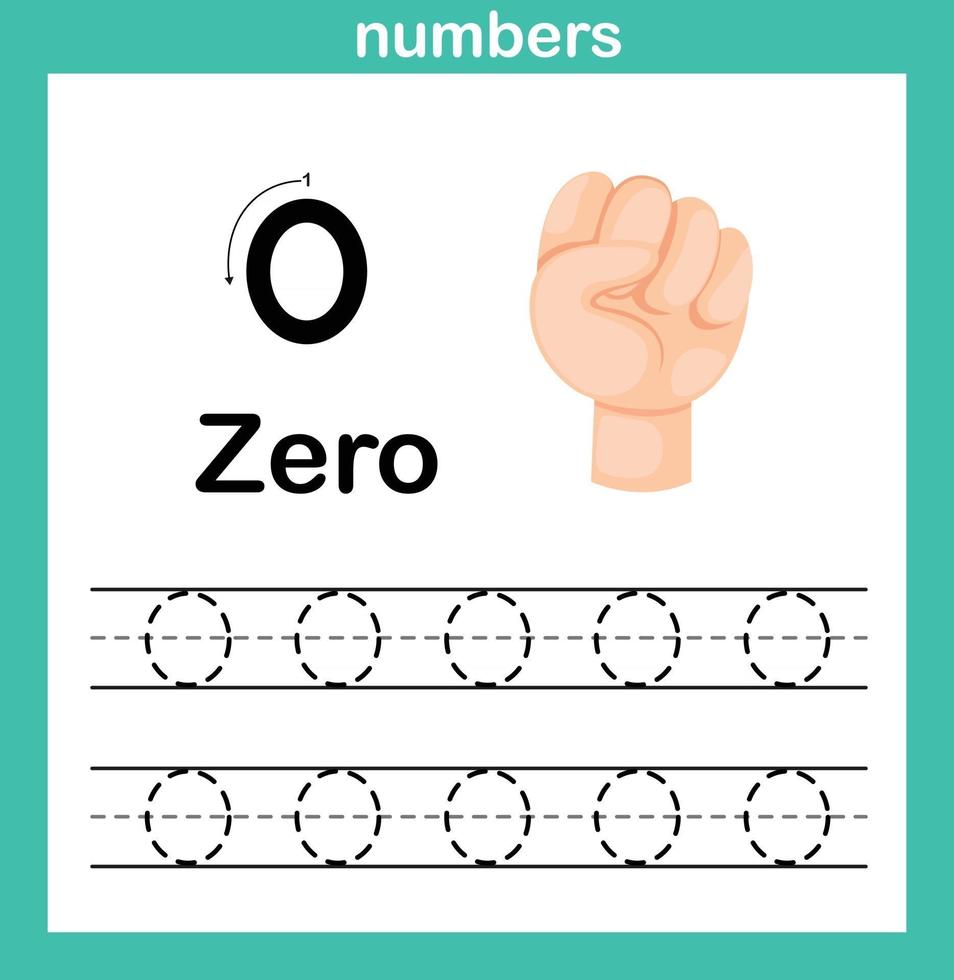 Hand count.finger und Zahl, Zahlenübungsillustrationsvektor vektor