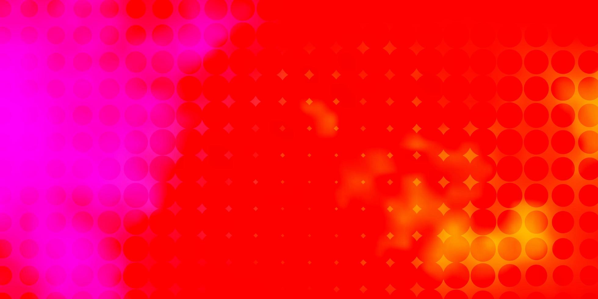 ljusrosa, gul vektormall med cirklar. vektor