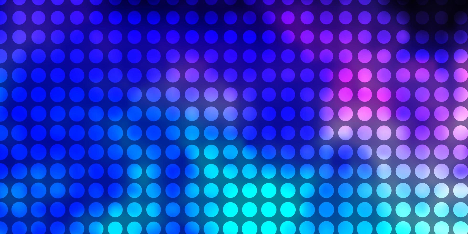 dunkelrosa, blaue Vektorbeschaffenheit mit Kreisen. vektor