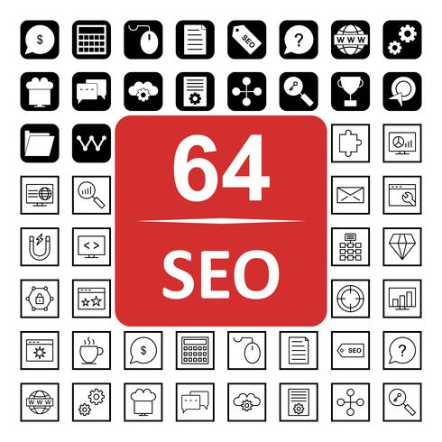 Satz von Vector SEO Search Engine Optimization Icons