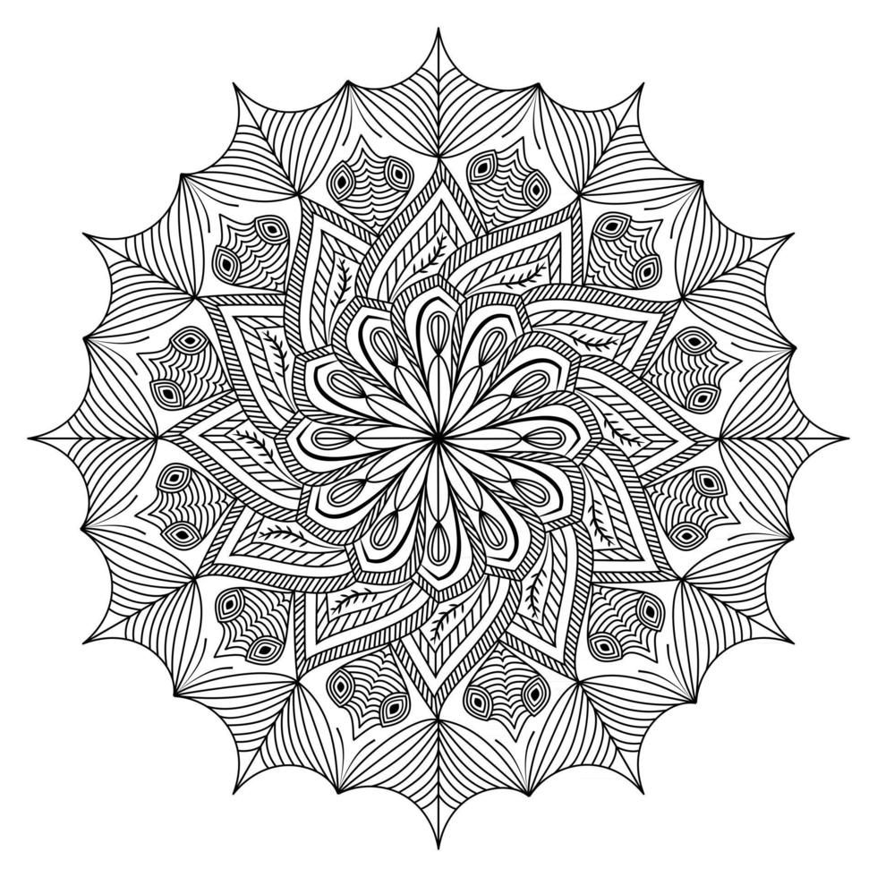 prydnad motiv mandala design för henna bakgrund vektor