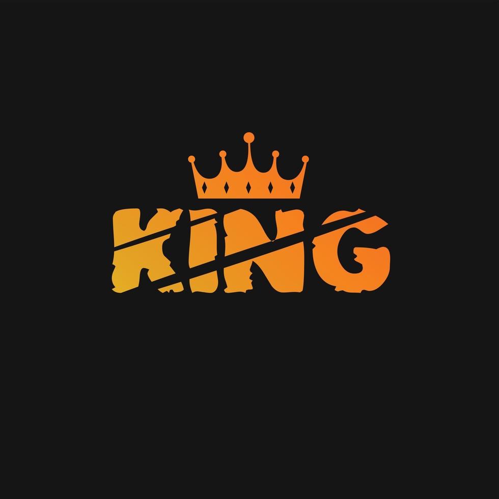 König Logo T-Shirt Designelement vektor