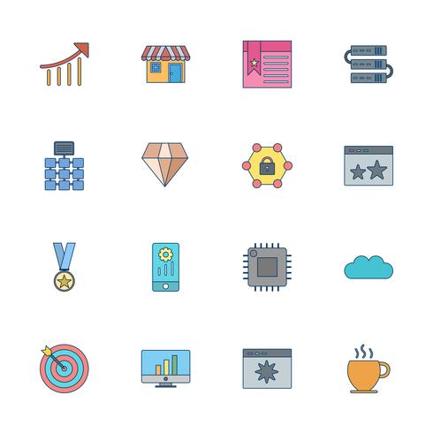 Satz von Vector SEO Search Engine Optimization Icons