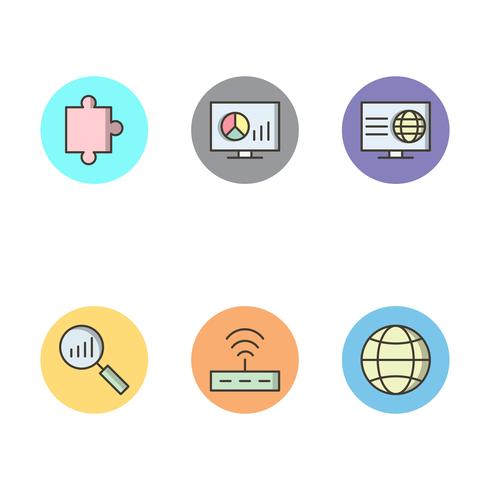 Satz von Vector SEO Search Engine Optimization Icons