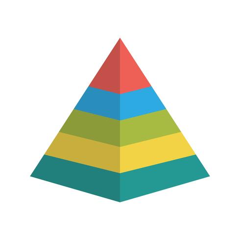 Pyramide-Vektor-Symbol vektor