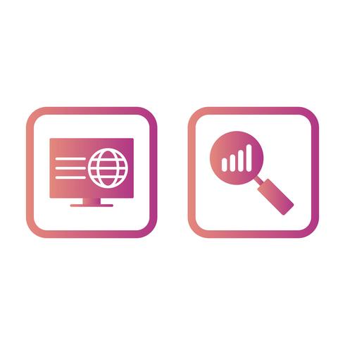 Satz von Vector SEO Search Engine Optimization Icons