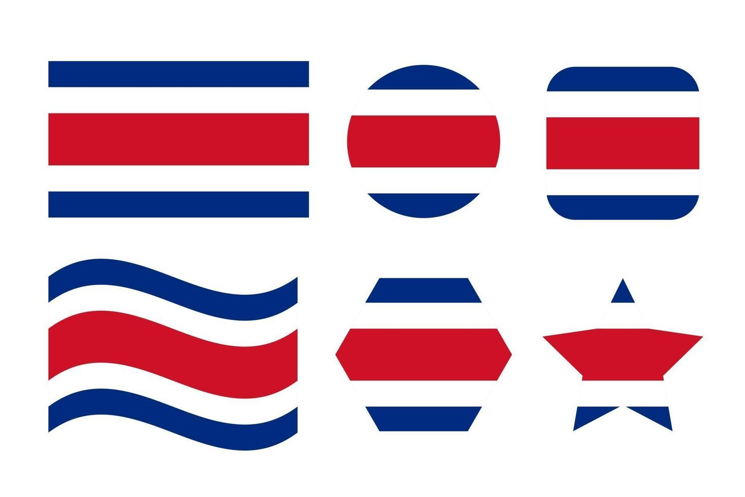 Costa Rica Flagge einfache Illustration für Unabhängigkeitstag oder Wahl vektor